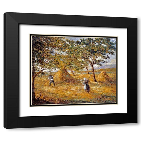 Moisson Black Modern Wood Framed Art Print with Double Matting by Boggio, Emilio