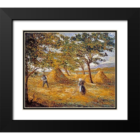 Moisson Black Modern Wood Framed Art Print with Double Matting by Boggio, Emilio