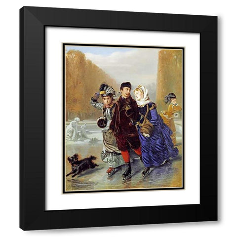Showing a Preference Black Modern Wood Framed Art Print with Double Matting by Boutibonne, Charles Edouard
