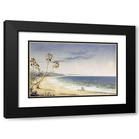 Cuban Landscape Black Modern Wood Framed Art Print with Double Matting by Brownell, Charles De Wolf