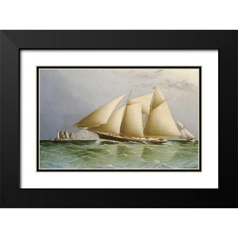 Vesta Off The Needles Black Modern Wood Framed Art Print with Double Matting by Buttersworth, James E.