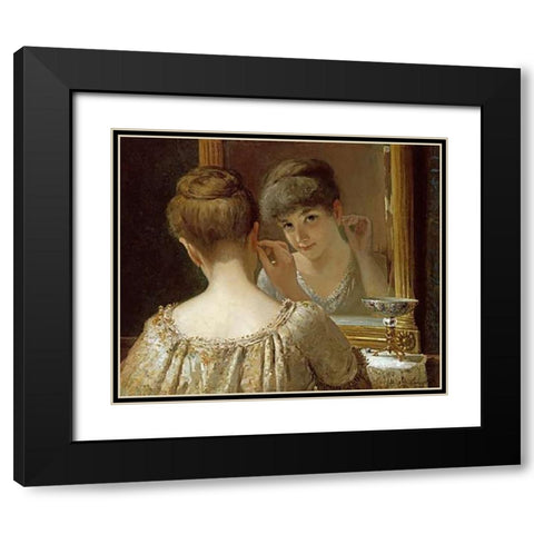 The Coquette Black Modern Wood Framed Art Print with Double Matting by Champney, James Wells