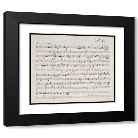 Valse Opus 70 No.1 In G Flat Major Black Modern Wood Framed Art Print with Double Matting by Chopin, Fryderyk