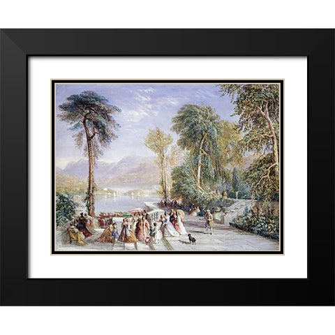 Windermere During The Regatta Black Modern Wood Framed Art Print with Double Matting by Cox, David
