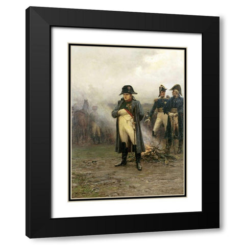 Napoleon Bonaparte Black Modern Wood Framed Art Print with Double Matting by Crofts, Ernest