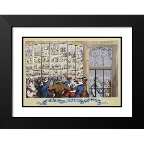 The Attorney-Generals Charges Against The Late Queen Black Modern Wood Framed Art Print with Double Matting by Cruikshank, George