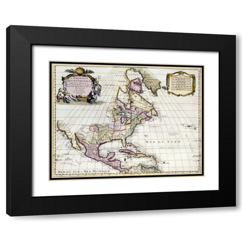 Atlas Maior Black Modern Wood Framed Art Print with Double Matting by De Wit, Frederick