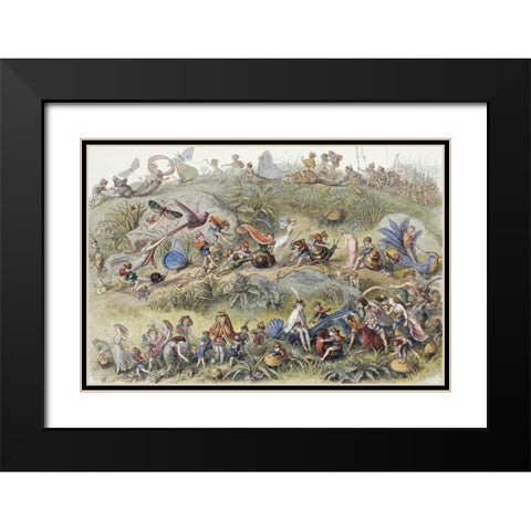 Triumphal March of The Elf King Black Modern Wood Framed Art Print with Double Matting by Doyle, Richard