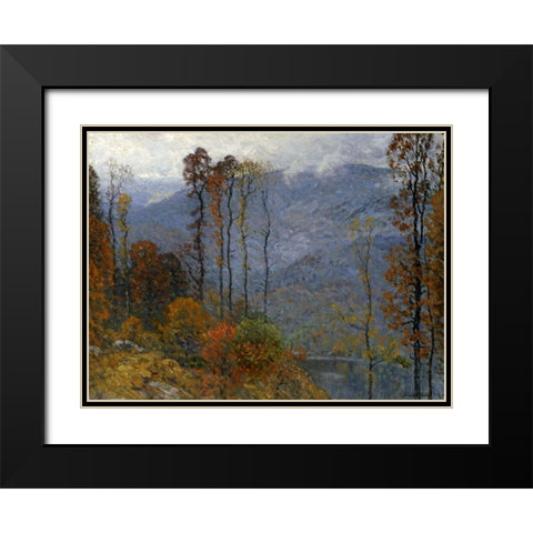 Mount Chocorua Black Modern Wood Framed Art Print with Double Matting by Enneking, John Joseph
