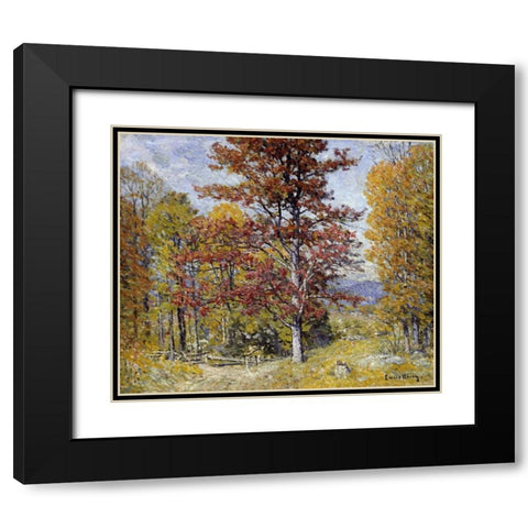 Early Autumn Black Modern Wood Framed Art Print with Double Matting by Enneking, John Joseph