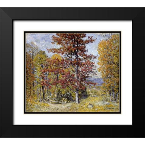 Early Autumn Black Modern Wood Framed Art Print with Double Matting by Enneking, John Joseph