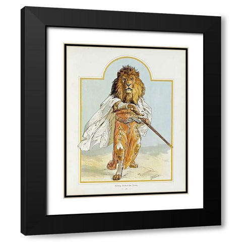 Konig Nobel Im Zorn Black Modern Wood Framed Art Print with Double Matting by Flinzer, F.