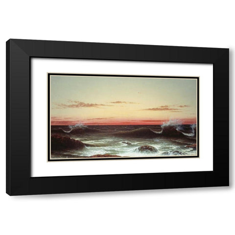 Sunset Black Modern Wood Framed Art Print with Double Matting by Heade, Martin Johnson