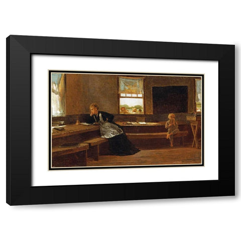 The Noon Recess Black Modern Wood Framed Art Print with Double Matting by Homer, Winslow