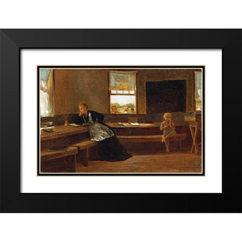The Noon Recess Black Modern Wood Framed Art Print with Double Matting by Homer, Winslow