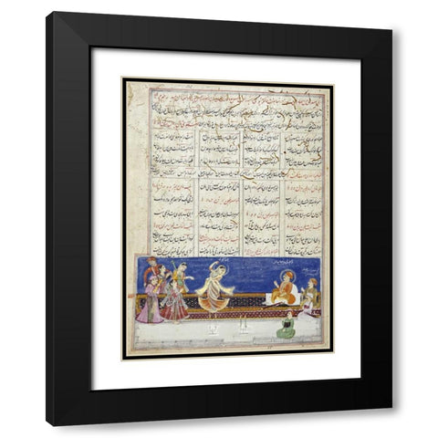 Indian Dancing. Anoop Black Modern Wood Framed Art Print with Double Matting by Hyderabad
