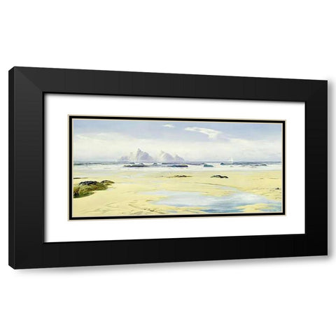 When The Tide Is Out, Pimn Bay, Cornwall Black Modern Wood Framed Art Print with Double Matting by James, David