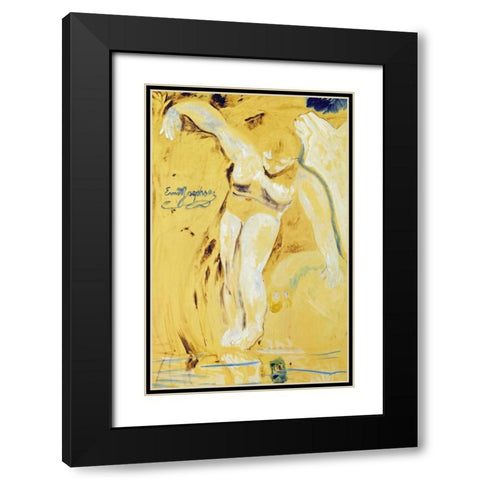 The Water Sprite Black Modern Wood Framed Art Print with Double Matting by Josephson, Ernst
