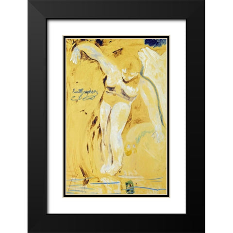 The Water Sprite Black Modern Wood Framed Art Print with Double Matting by Josephson, Ernst