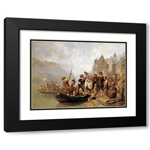 After The Wedding Black Modern Wood Framed Art Print with Double Matting by Kindler, Albert