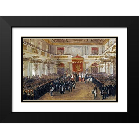 Grand Duke Konstantin Nikolaevich Black Modern Wood Framed Art Print with Double Matting by Ladurner, Adolf Ignatievich