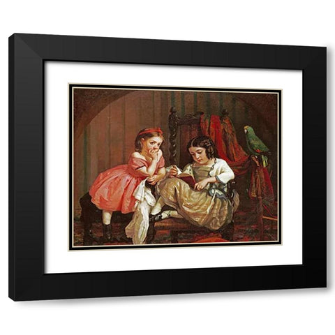 An Enchanting Tale Black Modern Wood Framed Art Print with Double Matting by Lambdin, George CoMuseuman