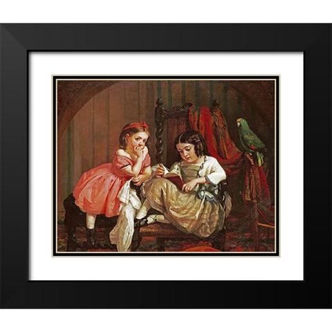 An Enchanting Tale Black Modern Wood Framed Art Print with Double Matting by Lambdin, George CoMuseuman