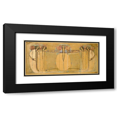 The May Queen Black Modern Wood Framed Art Print with Double Matting by Mackintosh, Margaret Macdonald