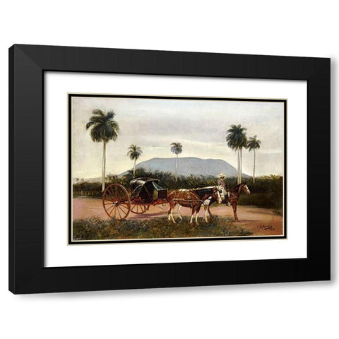 Volanta, 1916 Black Modern Wood Framed Art Print with Double Matting by Morales, Eduardo