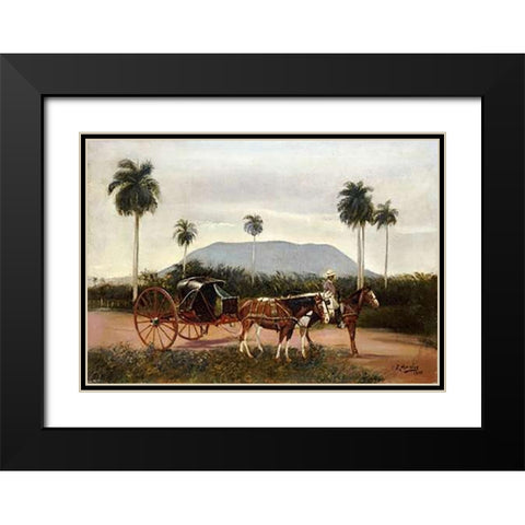 Volanta, 1916 Black Modern Wood Framed Art Print with Double Matting by Morales, Eduardo