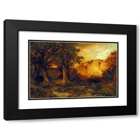 The Grand Canyon Black Modern Wood Framed Art Print with Double Matting by Moran, Thomas