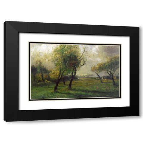 Autumn Glow Black Modern Wood Framed Art Print with Double Matting by Murphy, J. Francis