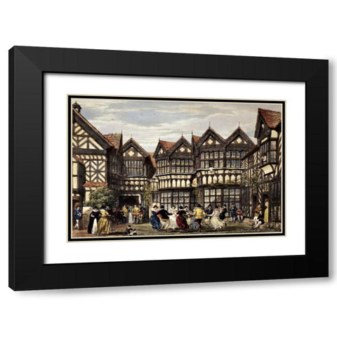 Little Moreton Hall, Cheshire Black Modern Wood Framed Art Print with Double Matting by Nash, Joseph