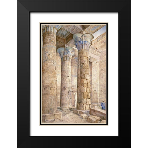 The Temple of Philae, Egypt Black Modern Wood Framed Art Print with Double Matting by Newman, Henry Roderick
