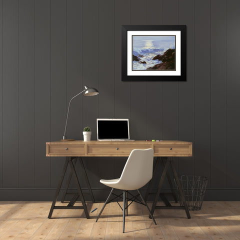 Moonlight Black Modern Wood Framed Art Print with Double Matting by Potthast, Edward Henry
