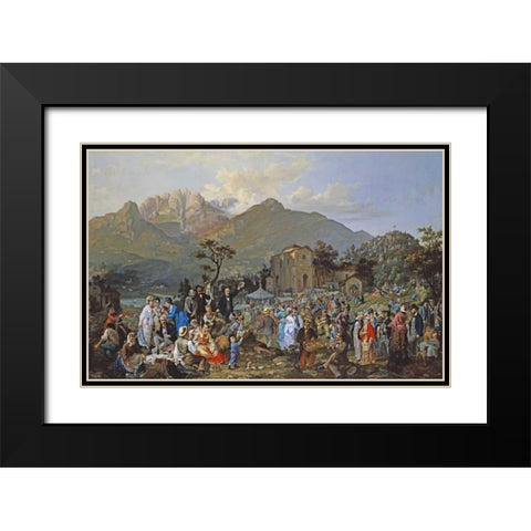 Country Fair Black Modern Wood Framed Art Print with Double Matting by Radice, Casimiro