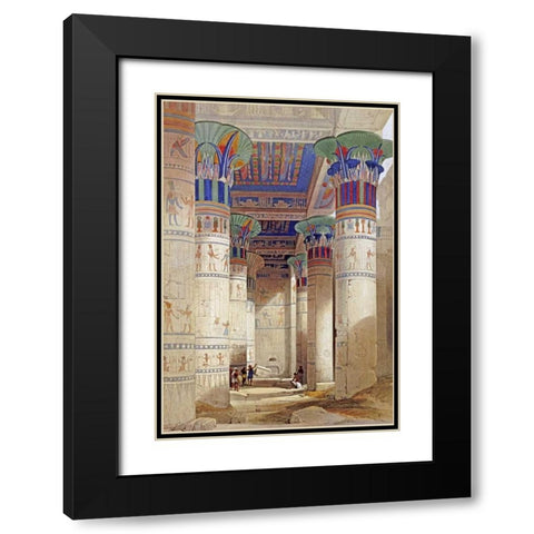 Egyptian View Black Modern Wood Framed Art Print with Double Matting by Roberts, David