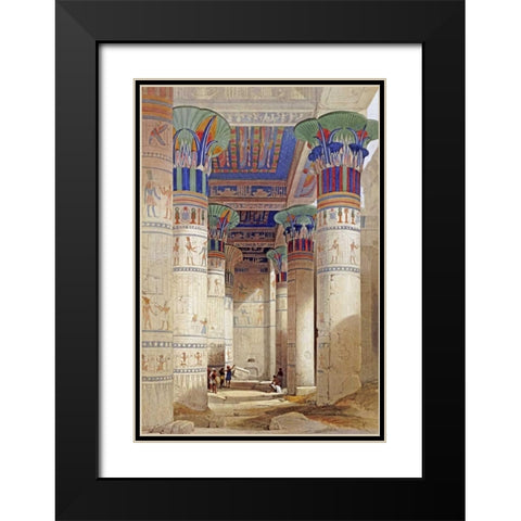 Egyptian View Black Modern Wood Framed Art Print with Double Matting by Roberts, David