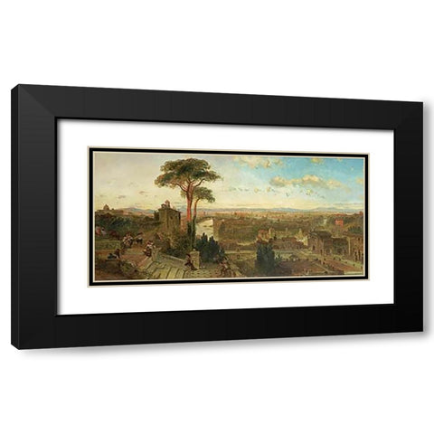 Rome - Sunset From The Convent of San Onofrio Black Modern Wood Framed Art Print with Double Matting by Roberts, David