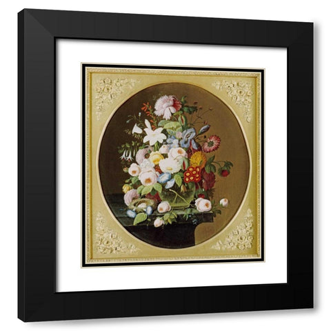 Natures Bounty II Black Modern Wood Framed Art Print with Double Matting by Roesen, Severin
