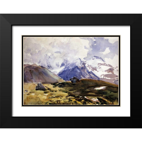 The Simplon Black Modern Wood Framed Art Print with Double Matting by Sargent, John Singer