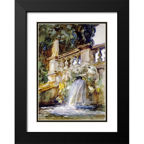 Villa Torlonia, Frascati Black Modern Wood Framed Art Print with Double Matting by Sargent, John Singer