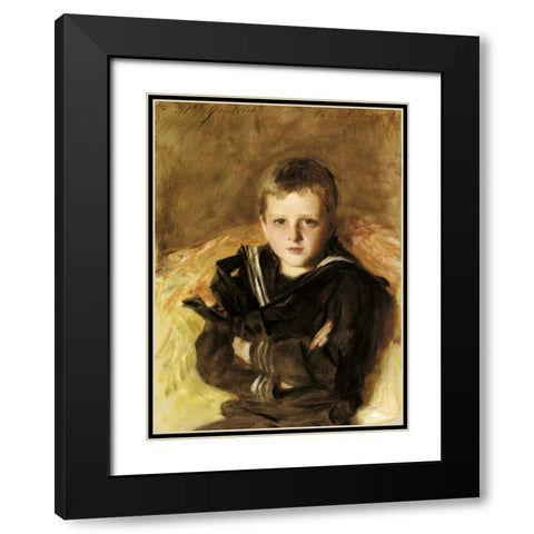Portrait of Caspar Goodrich Black Modern Wood Framed Art Print with Double Matting by Sargent, John Singer