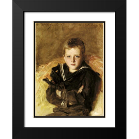 Portrait of Caspar Goodrich Black Modern Wood Framed Art Print with Double Matting by Sargent, John Singer