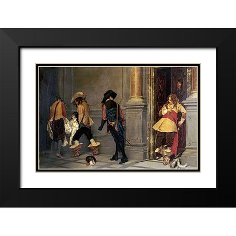 After The Duel Black Modern Wood Framed Art Print with Double Matting by Segoni, Alceste