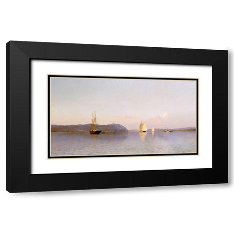Late Afternoon, Haverstraw Bay Black Modern Wood Framed Art Print with Double Matting by Silva, Francis A.