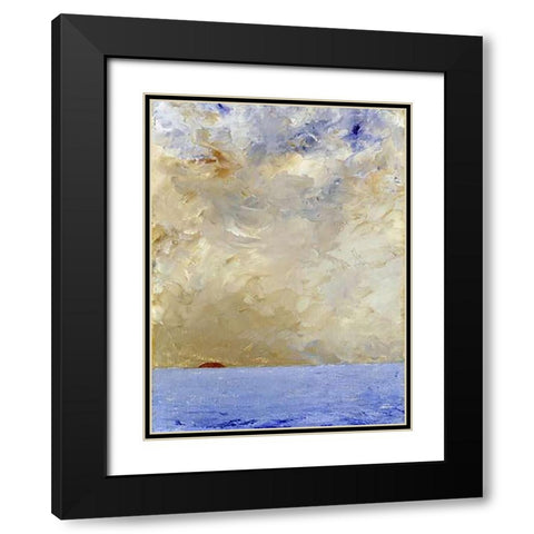 Sunset Black Modern Wood Framed Art Print with Double Matting by Strindberg, August