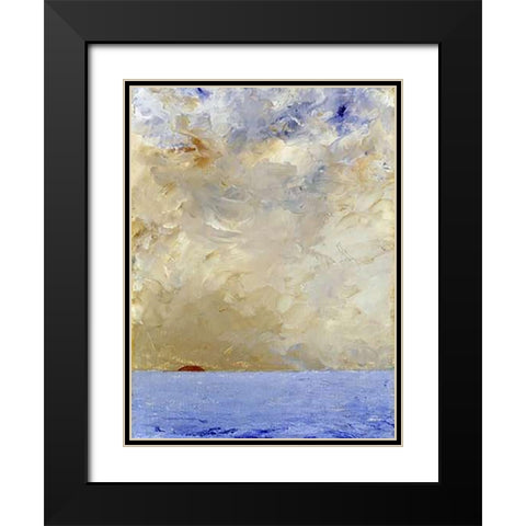 Sunset Black Modern Wood Framed Art Print with Double Matting by Strindberg, August