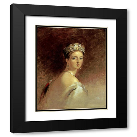 Queen Victoria Black Modern Wood Framed Art Print with Double Matting by Sully, Thomas