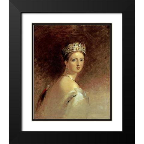 Queen Victoria Black Modern Wood Framed Art Print with Double Matting by Sully, Thomas